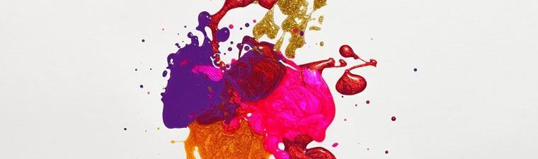 Colorful blobs of paint