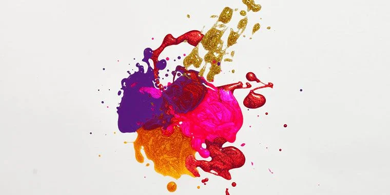 Colorful blobs of paint